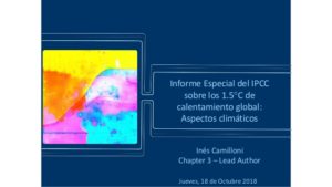 Informe: Calentamiento global de 1,5 °C.